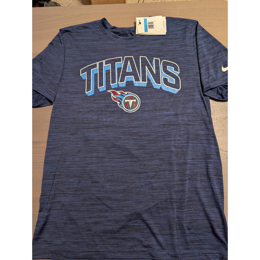 NEW Nike Tennessee Titans Dri-FIT Shirt Mens Medium Blue Space Dye
